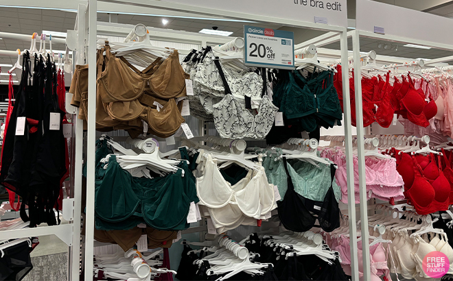 Auden Womens Bras on a Shelf at Target