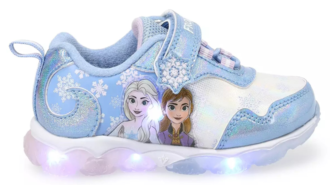 Disneys Frozen Girls Light Up Athletic Shoes