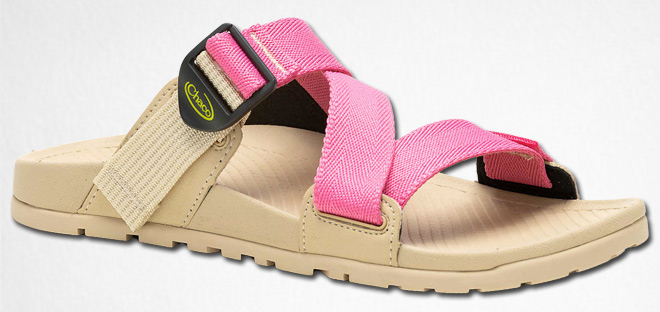 Chaco Womens Lowdown Slides in Hot Pink