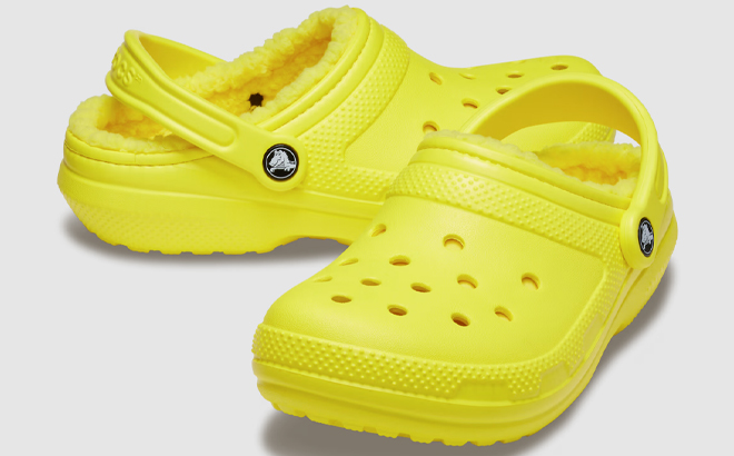 Crocs Classic Lined Clogs in Yellow