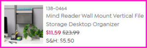 Mind Reader File Storage Desktop Organizer Checkout Screen