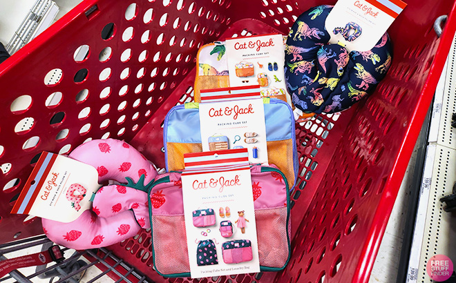 Cat and Jack Travel Accessories in cart