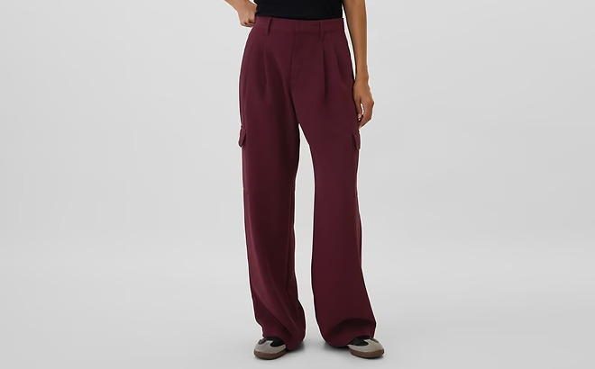 GAP Factory High Rise Easy Wide Leg Cargo Trousers