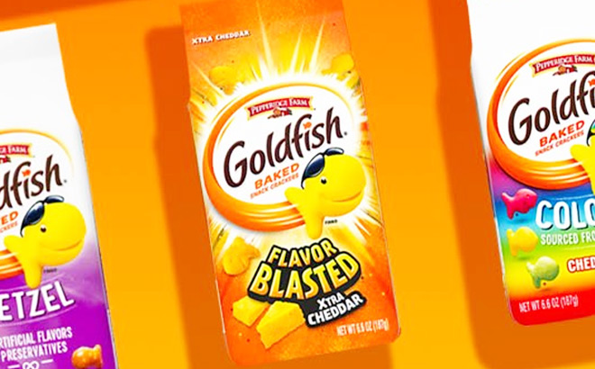 Goldfish Flavor Blasted Xtra Cheddar Cheese Crackers