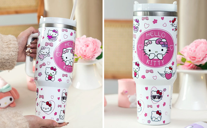 Sanrio Hello Kitty 40 Ounce Stainless Steel Tumbler