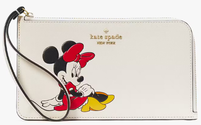 Kate Spade Disney X Kate Spade New York Minnie Medium L Zip Wristlet