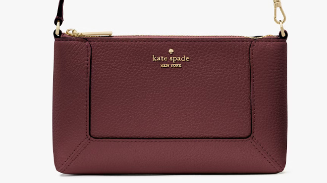 Kate Spade Outlet Lena Convertible Wristlet in Cherrywood