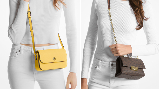 Michael Kors Jet Set Travel Small Pebbled Leather Crossbody Bag and Michael Kors Cece Small Logo Shoulder Bag