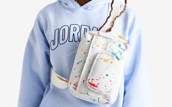 Jordan Monogram Paint Splatter Sling Bag