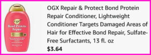 OGX Repair Conditioner Checkout Screen