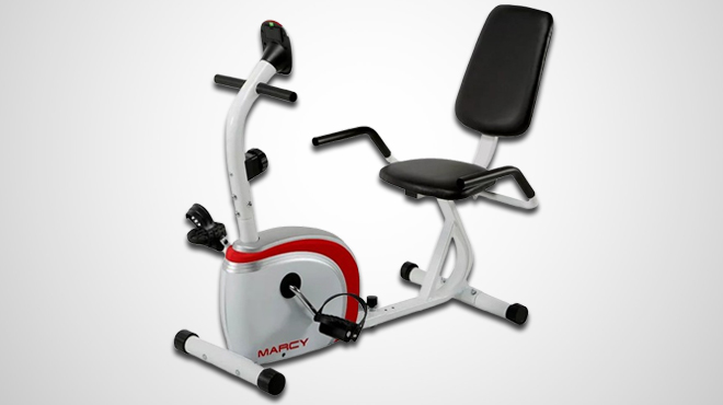 Marcy Recumbent Exercise Bike with Magnetic Resistance and Pulse Sensor