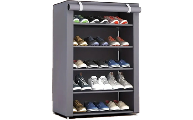 Shoe Rack Organizer with Dust Cover