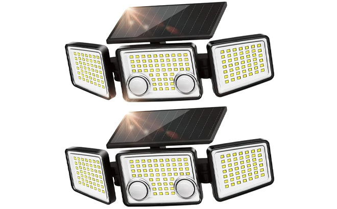 Solar Motion Sensor Lights 2 Pack