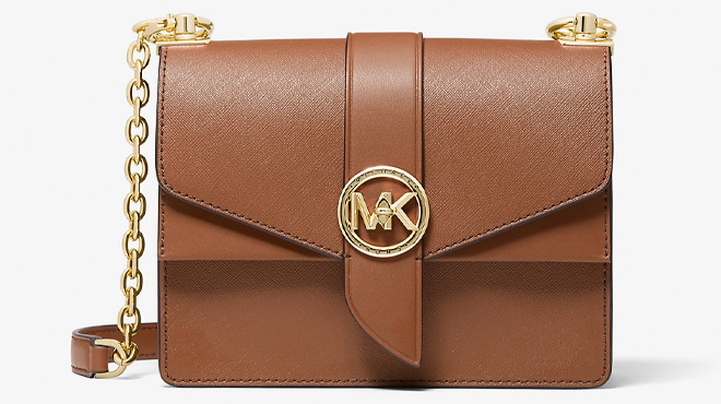 Michael Kors Greenwich Small Saffiano Leather Crossbody Bag in Luggage