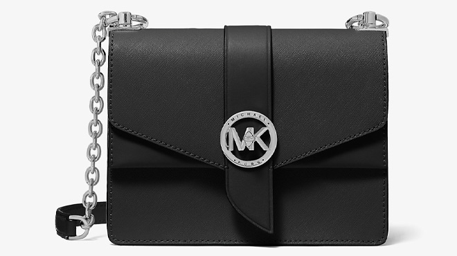 Michael Kors Greenwich Small Saffiano Leather Crossbody Bag in Black