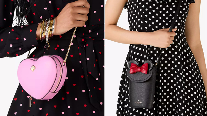 Kate Spade Love Shack 3d Mini Heart Crossbody and Disney X Kate Spade New York 3d North South Crossbody