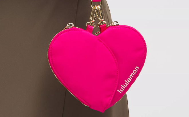 Lululemon Dual Pouch Heart Wristlet