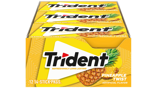 Trident Pineapple Twist Sugar Free Gum 12 Pack