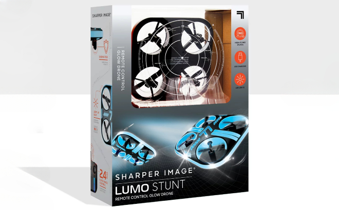 Sharper Image Lumo Stunt Remote Control Glow Drone