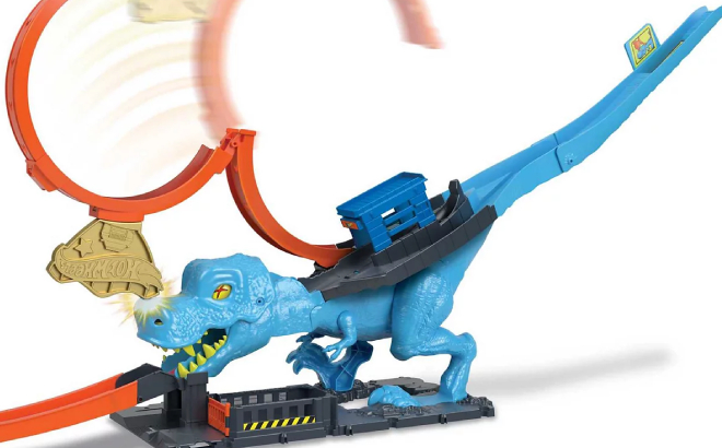 Hot Wheels City T Rex Chomp Down Playset