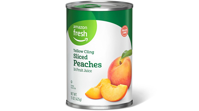 Amazon Fresh Yellow Cling Sliced Peaches